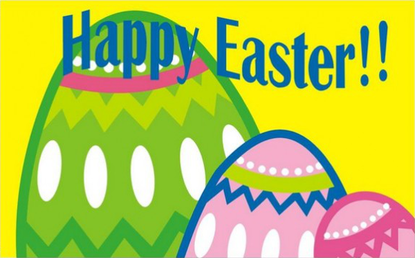 Happy Easter Three Eggs