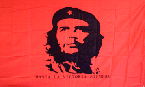 Che Guevara On Red Background