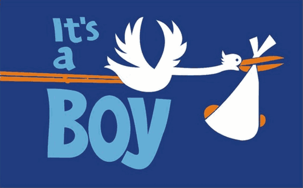 It's A Boy With Stork