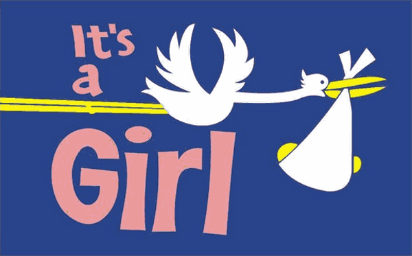 It's A Girl With Stork