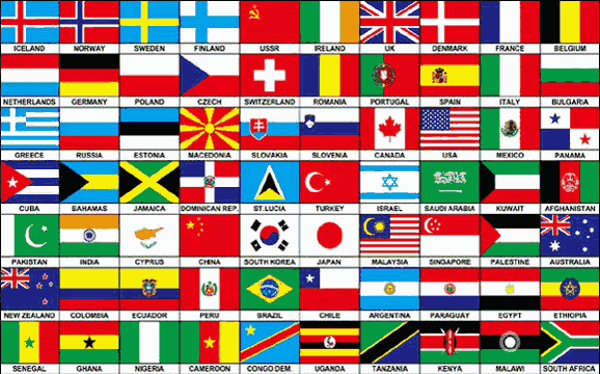 Seventy Nations On One Flag