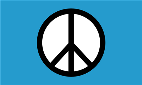 Peace Symbol Mid Blue