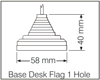 Base Desk Flag 1 Hole