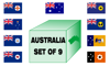 Australia States And Territories set