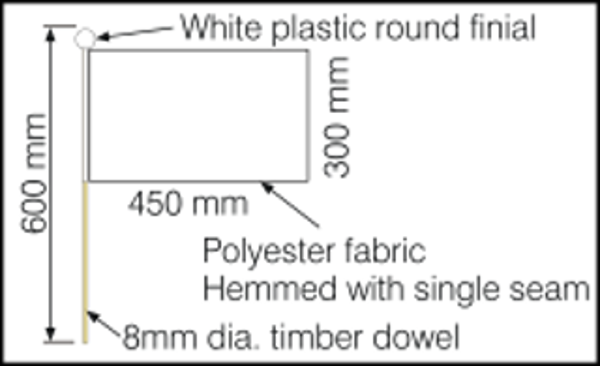 Dimensions for hand wavers 450x300mm