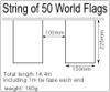 String of 50 World Flags