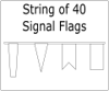String of 40 Signal Flags