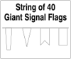 String of 40 Giant Signal Flags