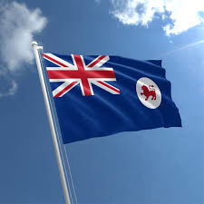The flag of Tasmania flying